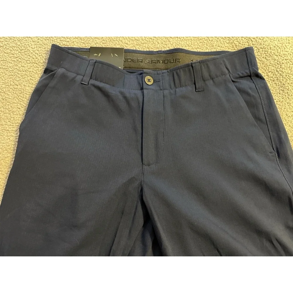 NWT Under Armour Showdown Pants Men's 34x30 Blue Straight Chino Golf Active NEW